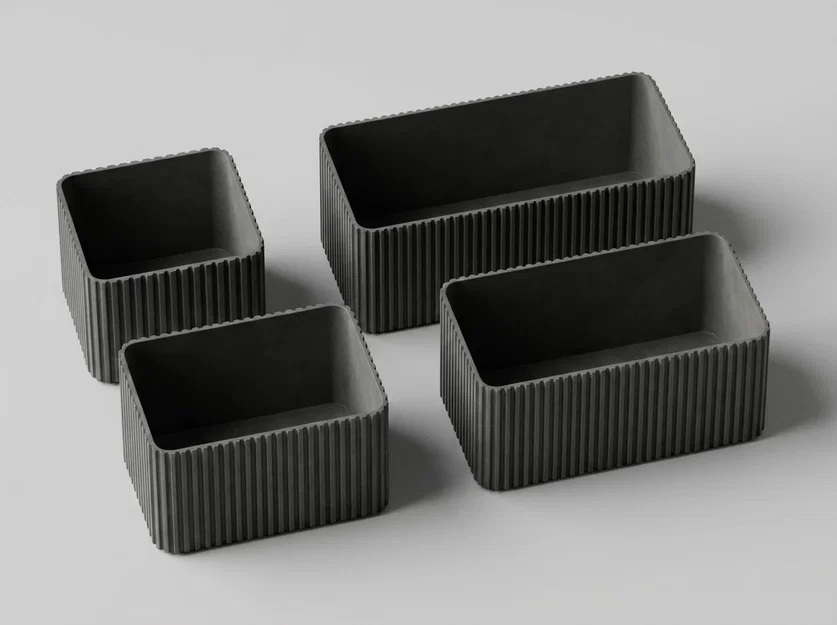 Bộ Khay Kệ Phòng Tắm Hiện Đại | Hộp Đựng Đồ 3D Printable Cho Bàn Lavabo - Image 2