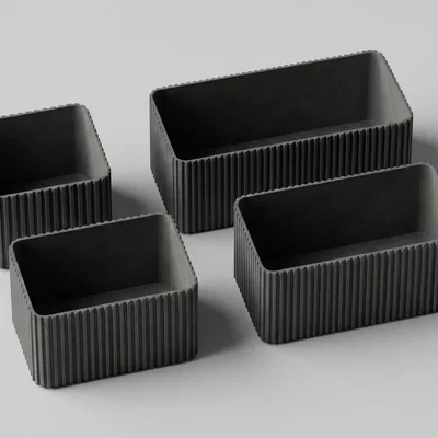Bộ Khay Kệ Phòng Tắm Hiện Đại | Hộp Đựng Đồ 3D Printable Cho Bàn Lavabo