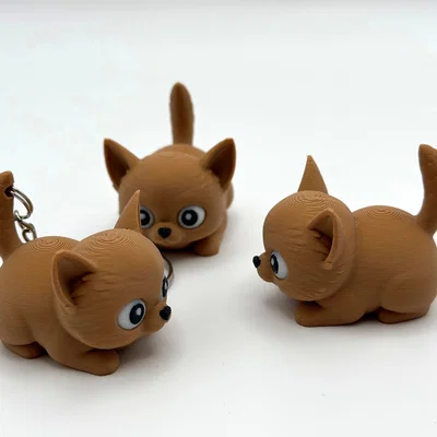Mô hình chú chó Chihuahua siêu cưng kèm móc khóa