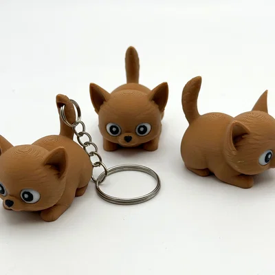 Mô hình chú chó Chihuahua siêu cưng kèm móc khóa