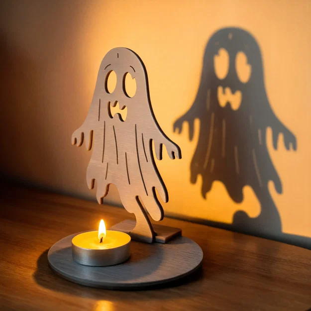 Đế cắm nến tealight hình bóng ma (Ghost Shadow Tealight Holder) - Image 1