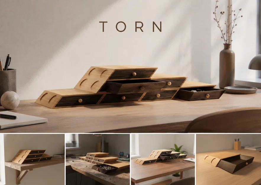 Khay lưu trữ đa năng "Torn" - Giải pháp thông minh cho bàn làm việc - Image 1