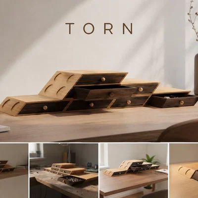 Khay lưu trữ đa năng "Torn" - Giải pháp thông minh cho bàn làm việc