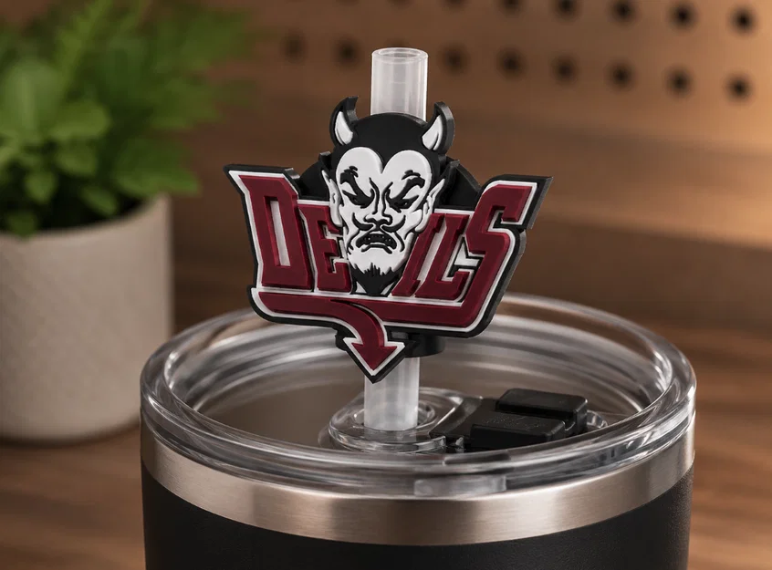 Mẫu in 3D dụng cụ mở nắp lon và trang trí ống hút hình Devils - Image 2