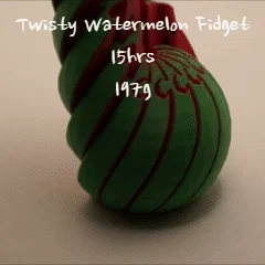Mô hình đồ chơi giải trí Twisty Watermelon Fidget in 3D