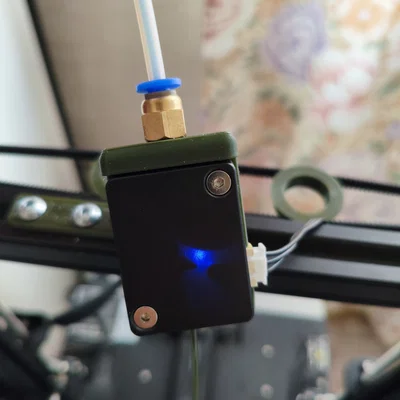 Giá đỡ cảm biến sợi nhựa cho Ender 3 S1 có đầu nối ống Teflon