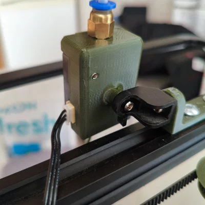 Giá đỡ cảm biến sợi nhựa cho Ender 3 S1 có đầu nối ống Teflon