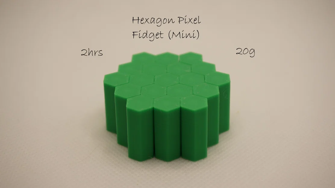 Hexagon Pixel Fidget (Mini) - Đồ chơi xả stress 3D in nhanh - Image 1