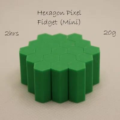 Hexagon Pixel Fidget (Mini) - Đồ chơi xả stress 3D in nhanh