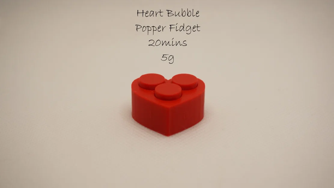 Mô hình đồ chơi giảm stress trái tim Heart Bubble Popper Fidget - Image 1