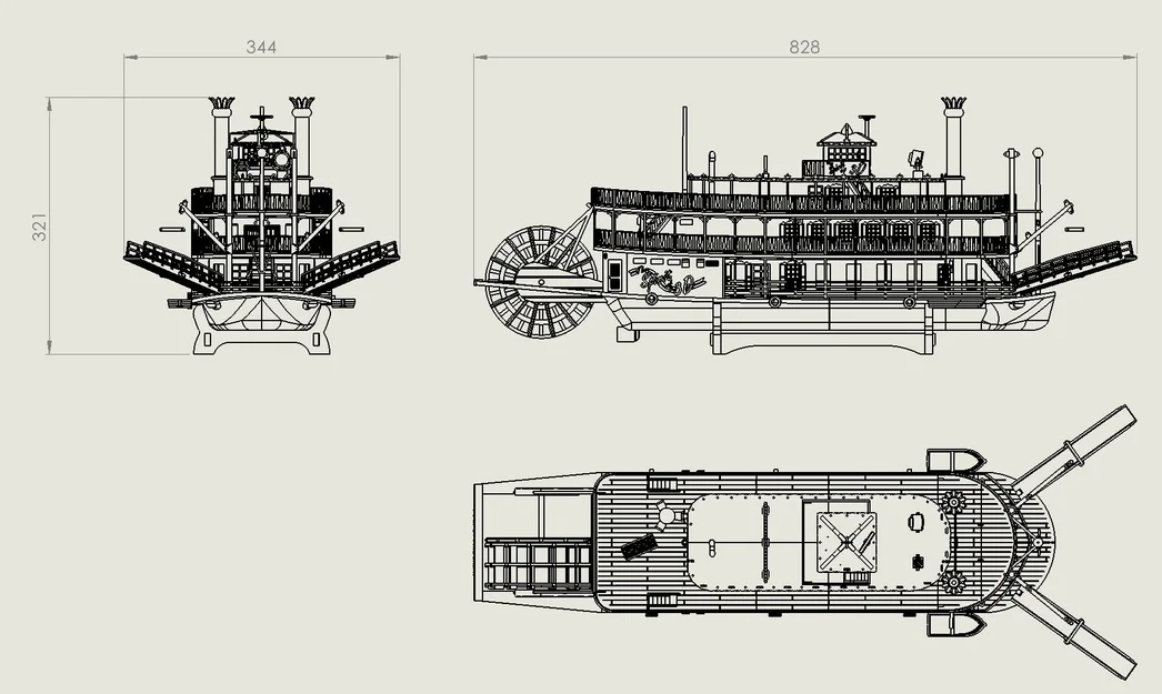 MÔ HÌNH TÀU HƠI NƯỚC "SPIRIT OF 3D" - Image 17