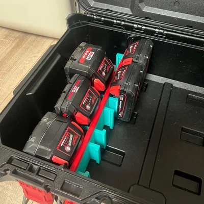 Giá đỡ & Vách ngăn pin Milwaukee M18 cho PACKOUT Compact Toolbox (48-22-8424)