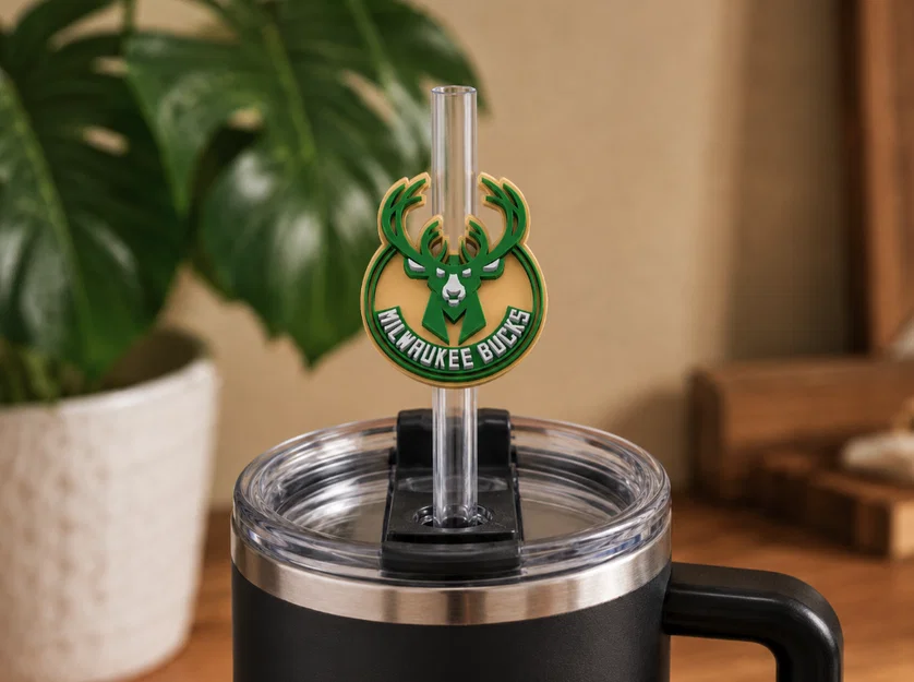 Phụ kiện gắn ống hút bình Stanley Milwaukee Bucks - Image 1