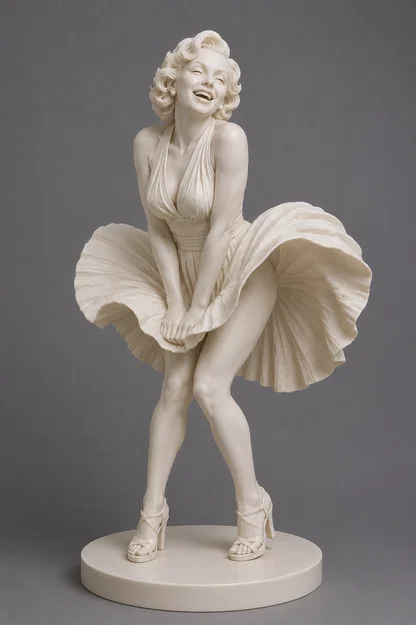 Tượng Marilyn Monroe 3D kinh điển: Tuyệt tác trang trí không gian - Image 1