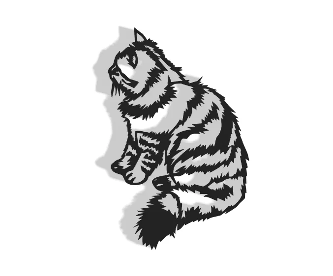 Mô hình trang trí tường hình chú mèo (Cat Decor) - File in 3D đẹp - Image 1