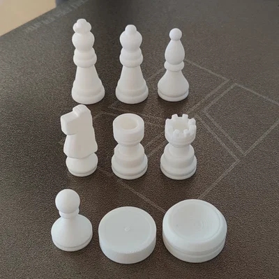 Bộ quân cờ vua và cờ đam (Chess Set) in 3D dễ dàng không cần support