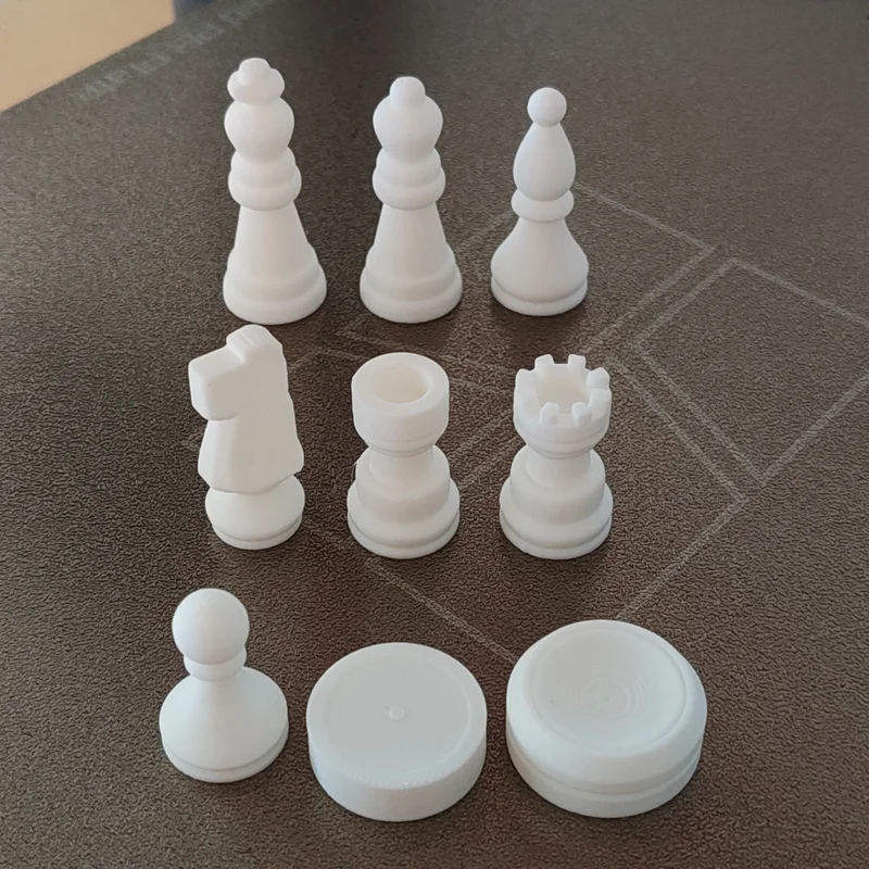 Bộ quân cờ vua và cờ đam (Chess Set) in 3D dễ dàng không cần support