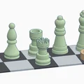 Bộ quân cờ vua và cờ đam (Chess Set) in 3D dễ dàng không cần support - Thumbnail 3