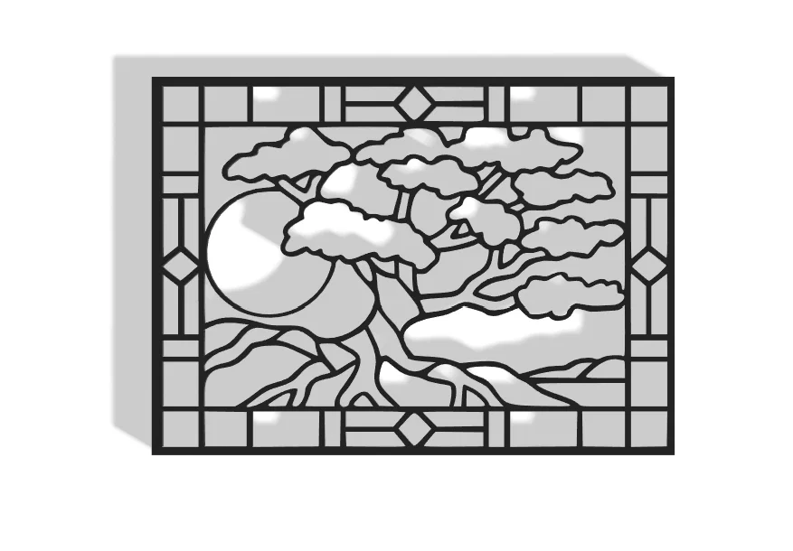 Tranh treo tường Tree Decor - Mô hình trang trí nội thất 3D ấn tượng - Image 1