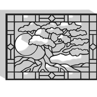 Tranh treo tường Tree Decor - Mô hình trang trí nội thất 3D ấn tượng