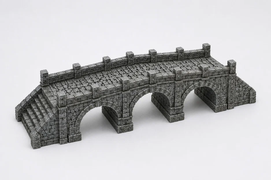 Mô hình cây cầu đá vòm cổ điển cho sa bàn (Miniature Arch Bridge) - Image 1