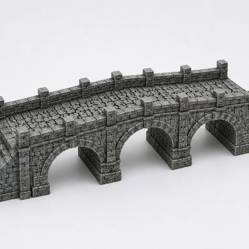 Mô hình cây cầu đá vòm cổ điển cho sa bàn (Miniature Arch Bridge)