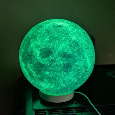 Bộ chuyển đổi gắn đèn LED cho mô hình Mặt Trăng in 3D
