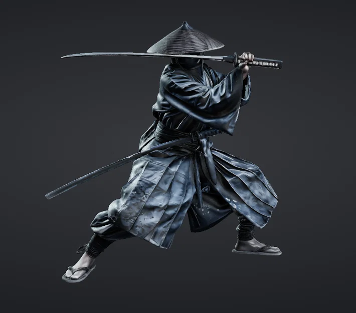 Mô hình 3D Samurai: Chiến binh Nhật Bản cổ đại sắc nét - Image 1