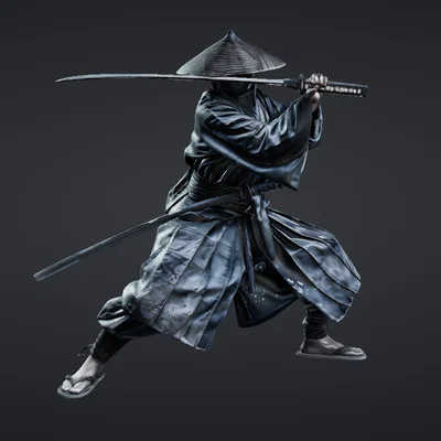 Mô hình 3D Samurai: Chiến binh Nhật Bản cổ đại sắc nét