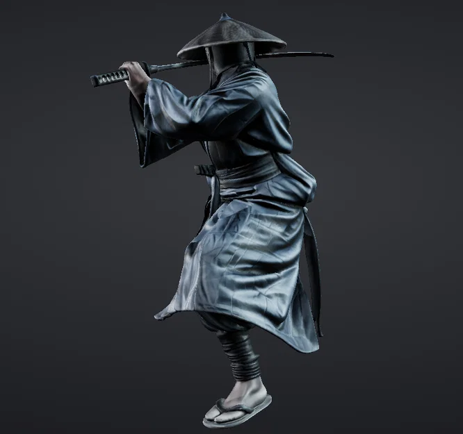 Mô hình 3D Samurai: Chiến binh Nhật Bản cổ đại sắc nét - Image 2