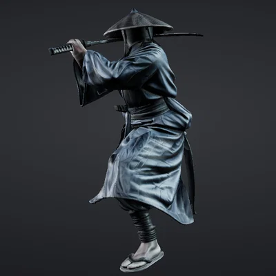Mô hình 3D Samurai: Chiến binh Nhật Bản cổ đại sắc nét