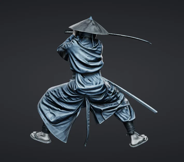 Mô hình 3D Samurai: Chiến binh Nhật Bản cổ đại sắc nét - Image 3