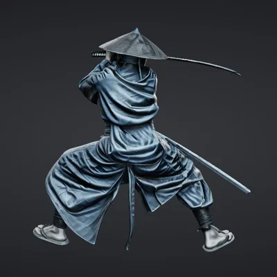 Mô hình 3D Samurai: Chiến binh Nhật Bản cổ đại sắc nét