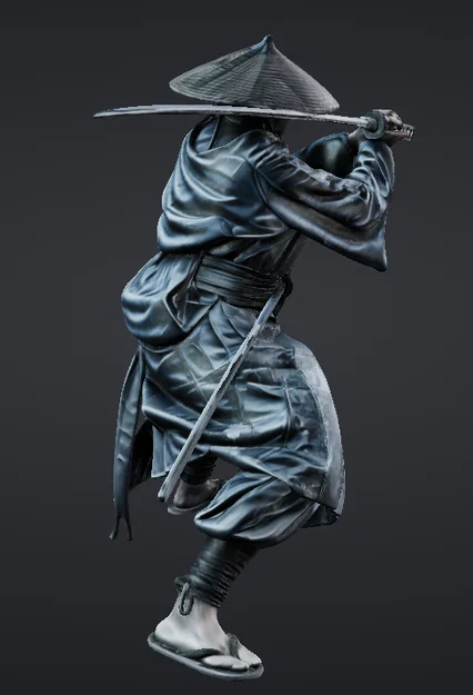 Mô hình 3D Samurai: Chiến binh Nhật Bản cổ đại sắc nét - Image 4