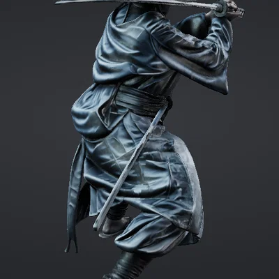 Mô hình 3D Samurai: Chiến binh Nhật Bản cổ đại sắc nét