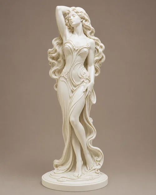 Mẫu in 3D tượng điêu khắc nghệ thuật phong cách Art Nouveau sang trọng - Image 1