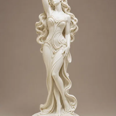 Mẫu in 3D tượng điêu khắc nghệ thuật phong cách Art Nouveau sang trọng
