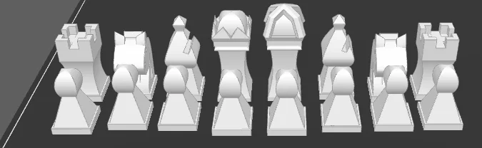 Bộ cờ vua thiết kế hình khối độc đáo - File in 3D cho mọi người - Image 1