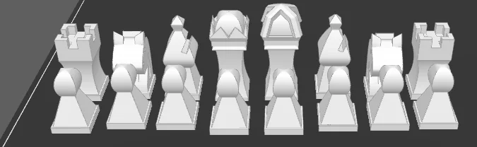 Bộ cờ vua thiết kế hình khối độc đáo - File in 3D cho mọi người