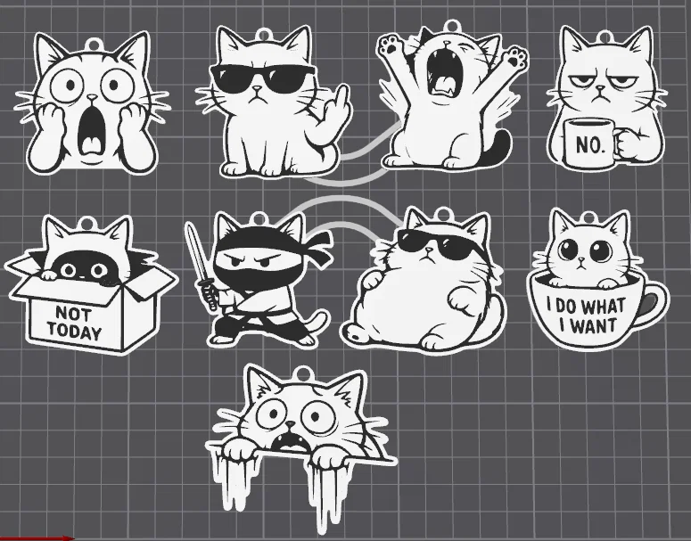 Bộ Sưu Tập Móc Khóa Mèo Mood Cats - Image 1