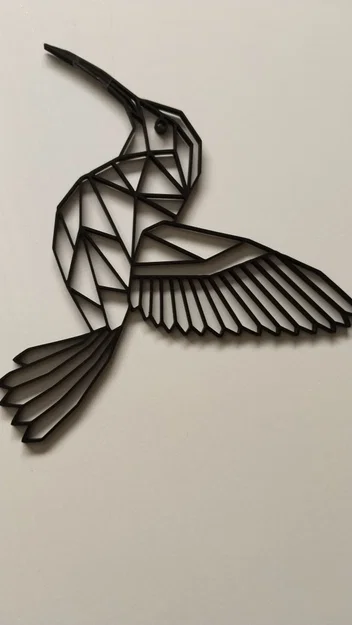 Mô hình treo tường Chim Ruồi (Hummingbird) phong cách hình học 3D - Image 1