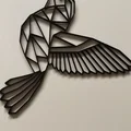 Mô hình treo tường Chim Ruồi (Hummingbird) phong cách hình học 3D - Thumbnail 1