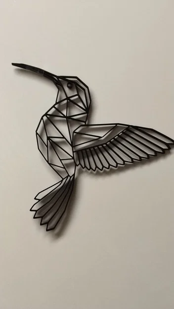 Mô hình treo tường Chim Ruồi (Hummingbird) phong cách hình học 3D - Image 2