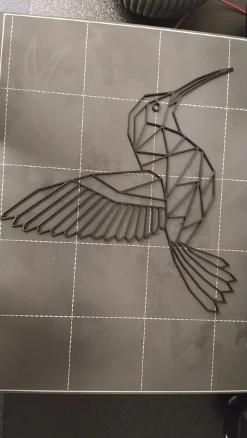 Mô hình treo tường Chim Ruồi (Hummingbird) phong cách hình học 3D - Image 3
