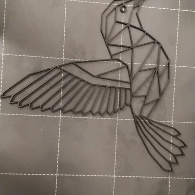 Mô hình treo tường Chim Ruồi (Hummingbird) phong cách hình học 3D