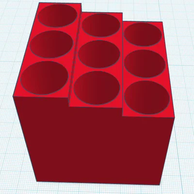 Khay cắm bút 9 ngăn thiết kế bậc thang tiện dụng - In 3D