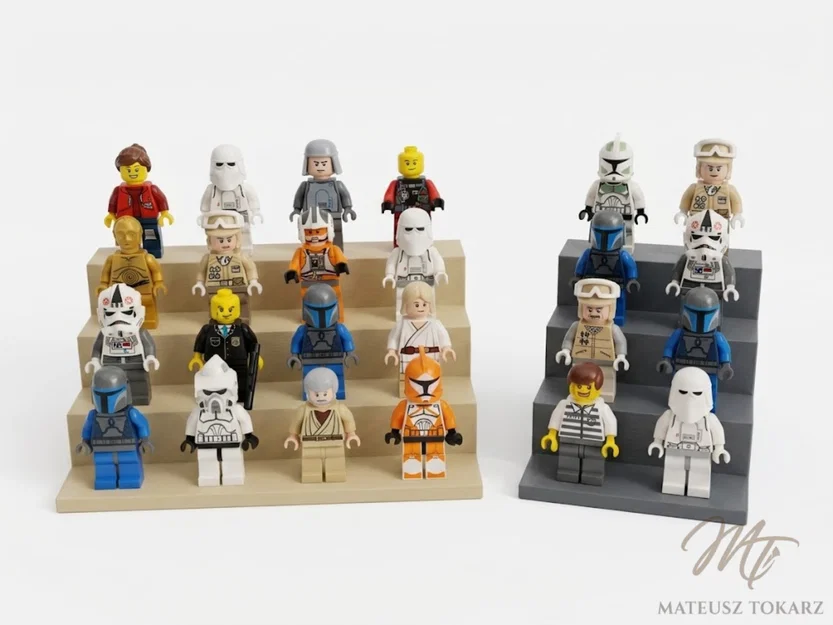 Kệ trưng bày 4 tầng cho mô hình minifigure | Chứa 4-20 mô hình - Image 1