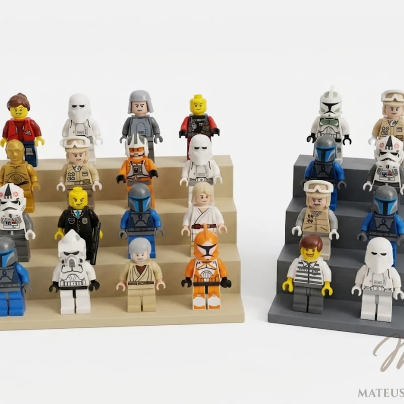 Kệ trưng bày 4 tầng cho mô hình minifigure | Chứa 4-20 mô hình