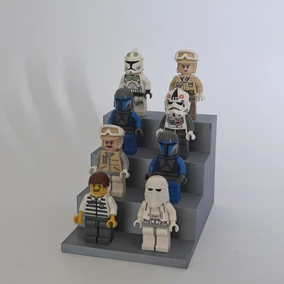 Kệ trưng bày 4 tầng cho mô hình minifigure | Chứa 4-20 mô hình