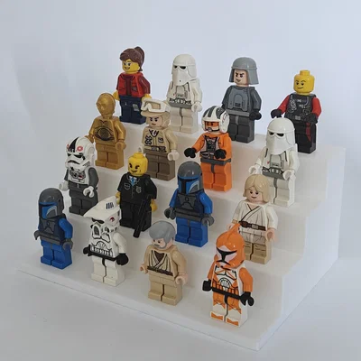 Kệ trưng bày 4 tầng cho mô hình minifigure | Chứa 4-20 mô hình